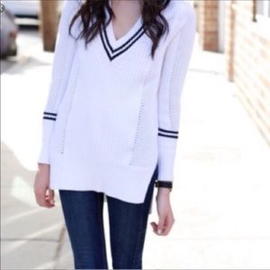 🌷❗️⬇️ Banana Republic Varsity Sweater, White/NWOT